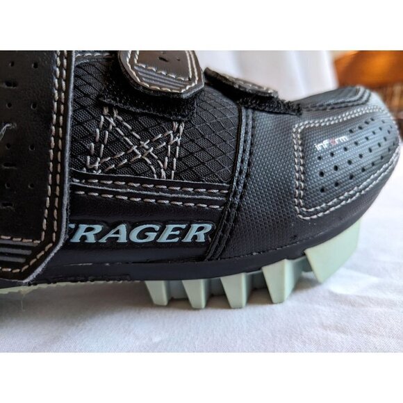 NWT BONTRAGER 'Race Mountain' Bike Cycling Shoes Black & Mint Green Size 5 - Picture 2 of 9
